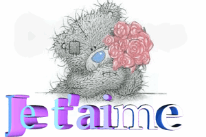 Gif animé je t'aime peluche